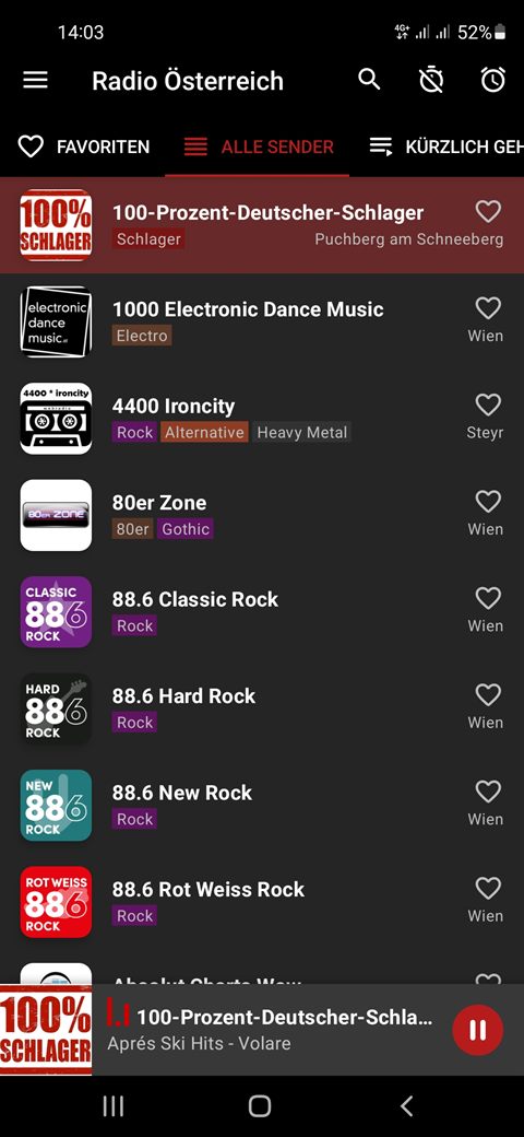 Liste aller Radiosender mit Genre und Stadt