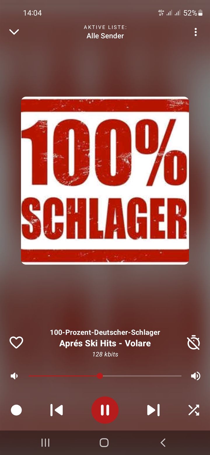 Player der Radio-Österreich-App: laufender österreichischer Radiosender mit Albumcover und Aufnahmetaste